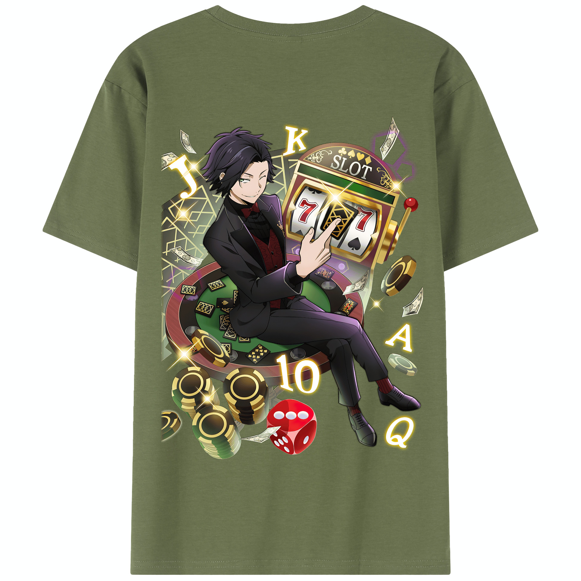 （画像用） 文豪ストレイドッグス Bungo Stray Dogs 綿100％半袖Tシャツ（背面プリント）